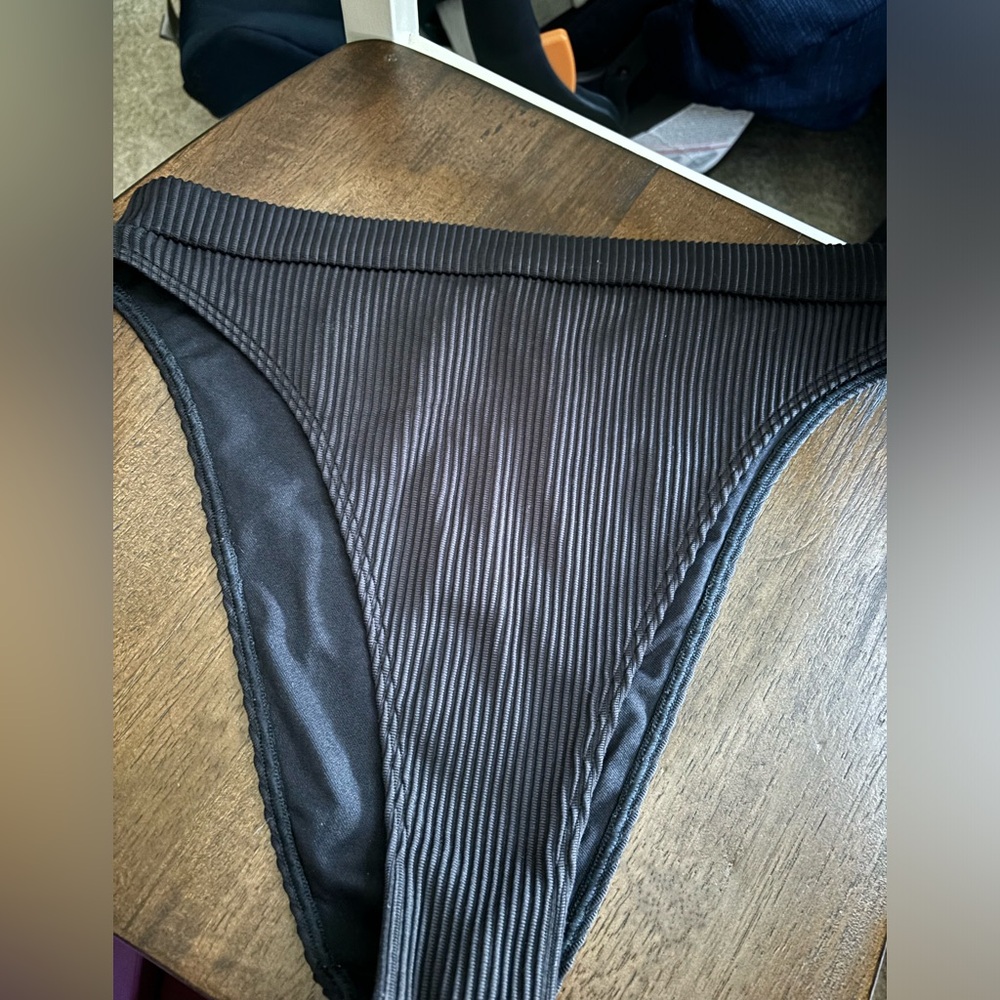 Hollister High-Wasted Black Bikini Bottoms